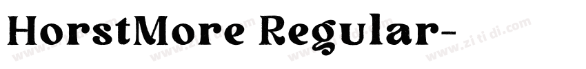 HorstMore Regular字体转换